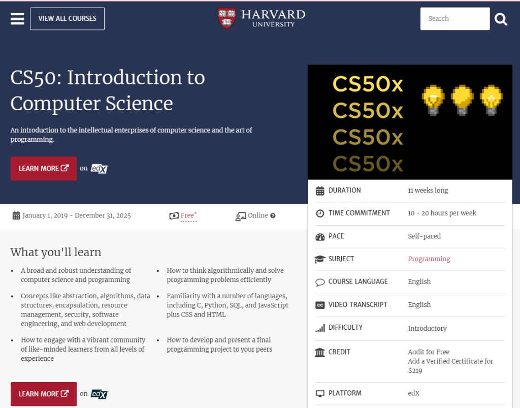 Harvard University Free Online Courses 2025 – with Free Certificates ...