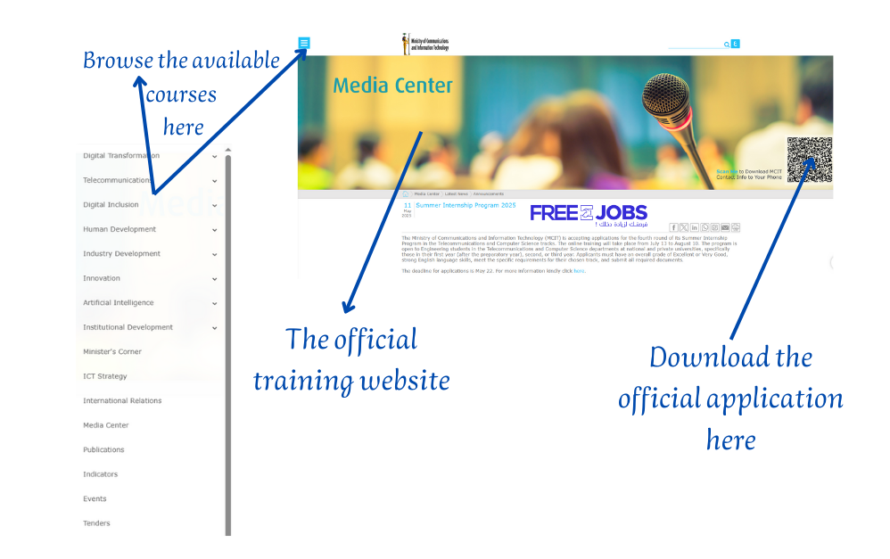 MCIT Free Tech Training for Egyptians 2025